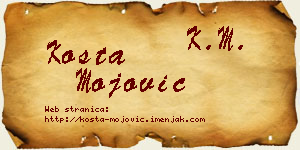 Kosta Mojović vizit kartica